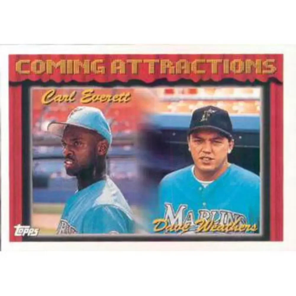1994 Topps Carl Everett / Dave Weathers CA # 781 Florida Marlins